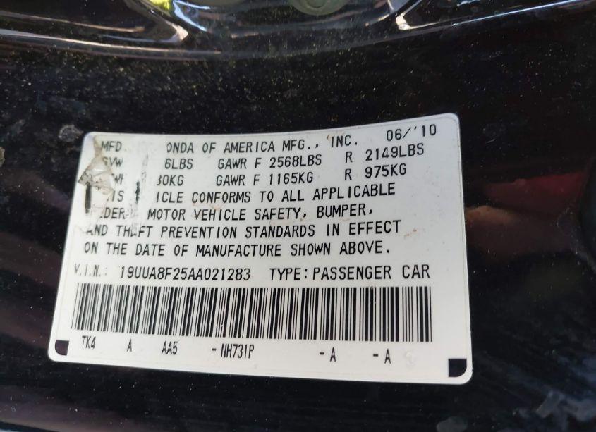 Photo 9 of 2010 Acura Tl 3.5 (VIN 19UUA8F25AA021283)