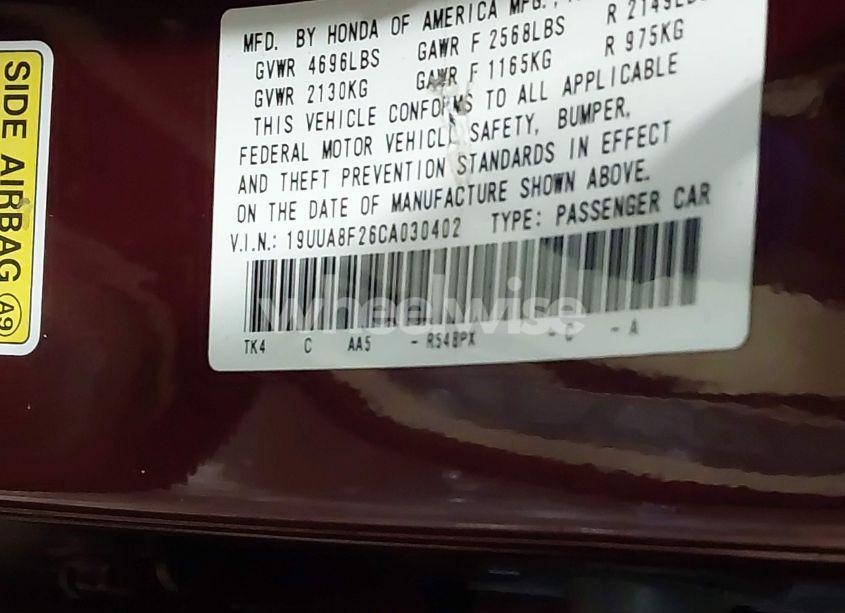 Photo 9 of 2012 Acura Tl 3.5 (VIN 19UUA8F26CA030402)