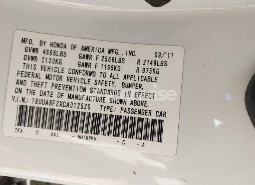 Photo 9 of 2012 Acura Tl 3.5 (VIN 19UUA8F2XCA012520)