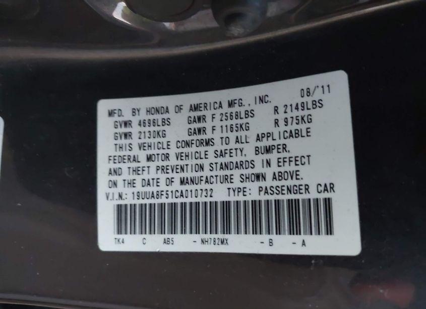 Photo 9 of 2012 Acura Tl 3.5 (VIN 19UUA8F51CA010732)
