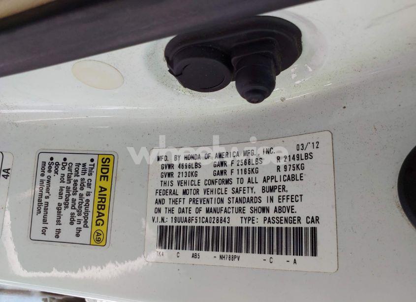 Photo 9 of 2012 Acura Tl 3.5 (VIN 19UUA8F51CA028843)