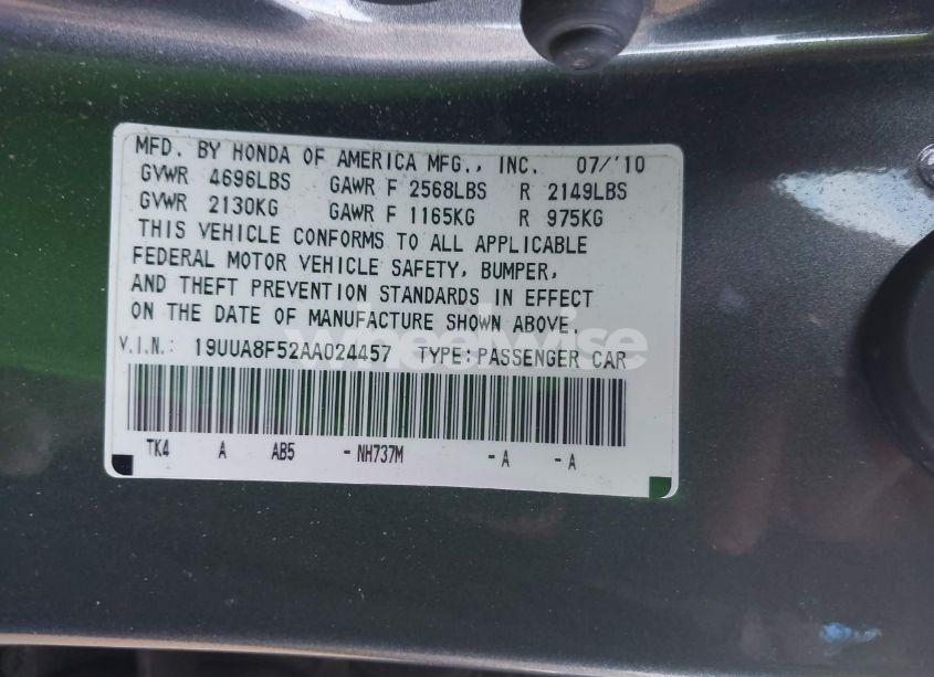 Photo 9 of 2010 Acura Tl 3.5 (VIN 19UUA8F52AA024457)