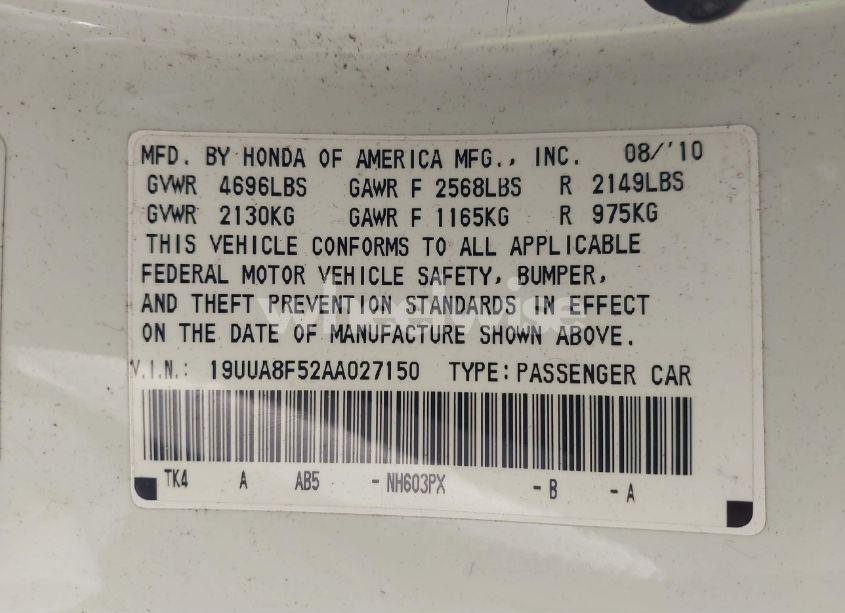 Photo 9 of 2010 Acura Tl 3.5 (VIN 19UUA8F52AA027150)