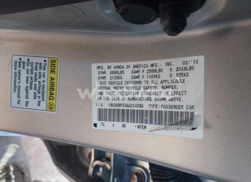 Photo 9 of 2010 Acura Tl 3.5 (VIN 19UUA8F53AA014584)
