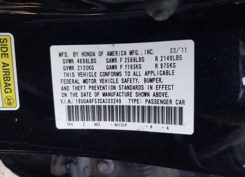 Photo 9 of 2012 Acura Tl 3.5 (VIN 19UUA8F53CA000249)