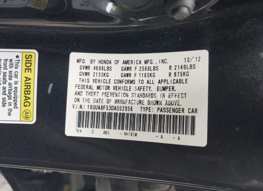 Photo 9 of 2013 Acura Tl 3.5 (VIN 19UUA8F53DA002956)