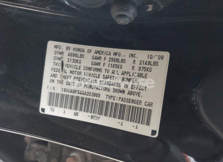 Photo 9 of 2010 Acura Tl 3.5 (VIN 19UUA8F54AA003965)