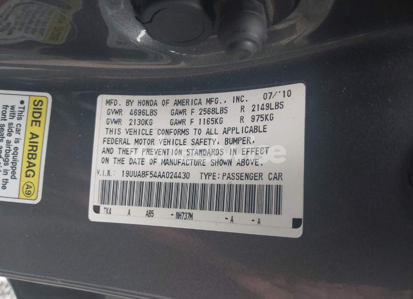 Photo 9 of 2010 Acura Tl 3.5 (VIN 19UUA8F54AA024430)