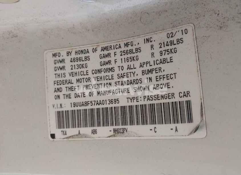 Photo 9 of 2010 Acura Tl 3.5 (VIN 19UUA8F57AA013695)