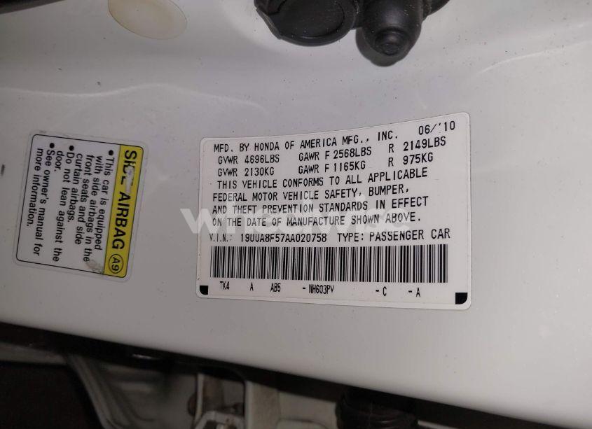 Photo 9 of 2010 Acura Tl 3.5 (VIN 19UUA8F57AA020758)