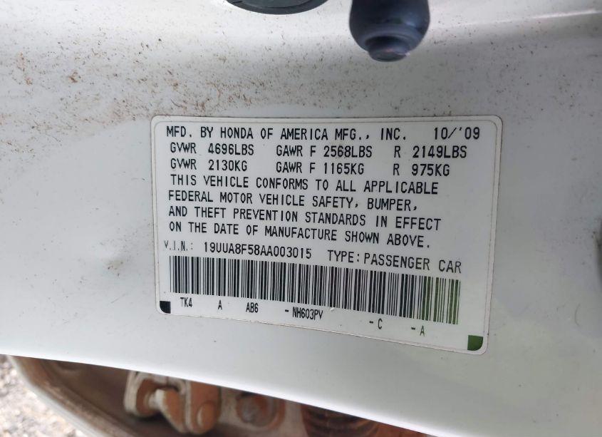 Photo 9 of 2010 Acura Tl 3.5 (VIN 19UUA8F58AA003015)