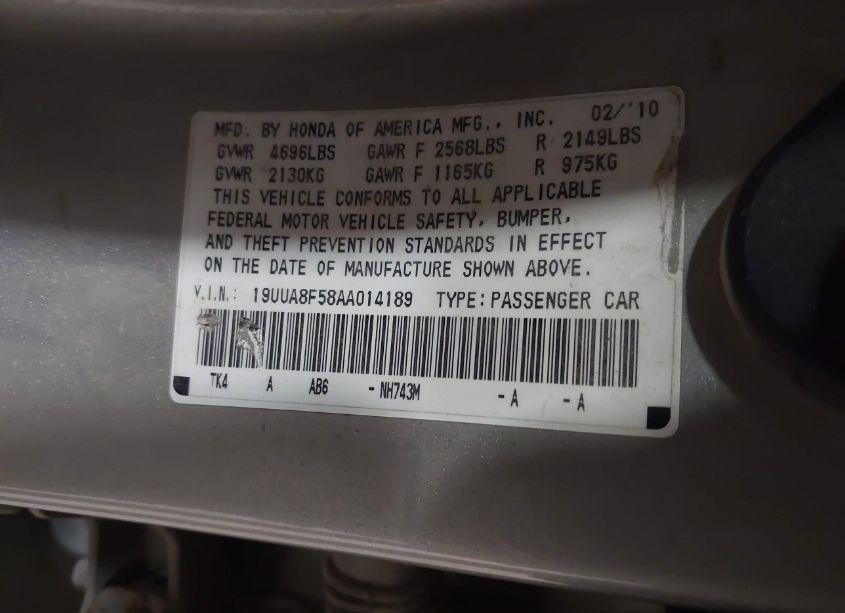 Photo 9 of 2010 Acura Tl 3.5 (VIN 19UUA8F58AA014189)