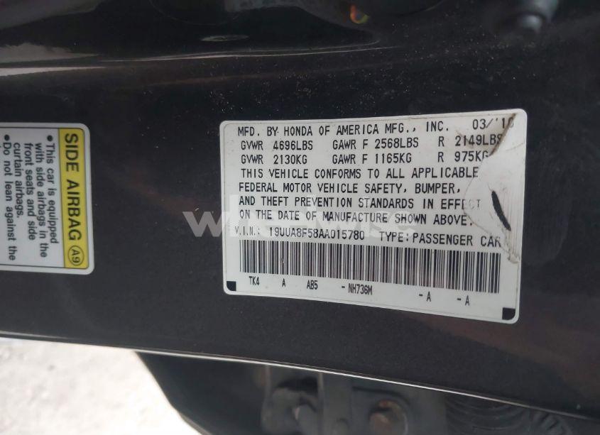 Photo 9 of 2010 Acura Tl 3.5 (VIN 19UUA8F58AA015780)