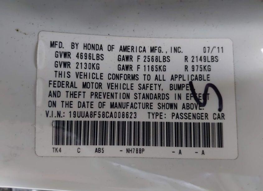 Photo 9 of 2012 Acura Tl 3.5 (VIN 19UUA8F58CA008623)