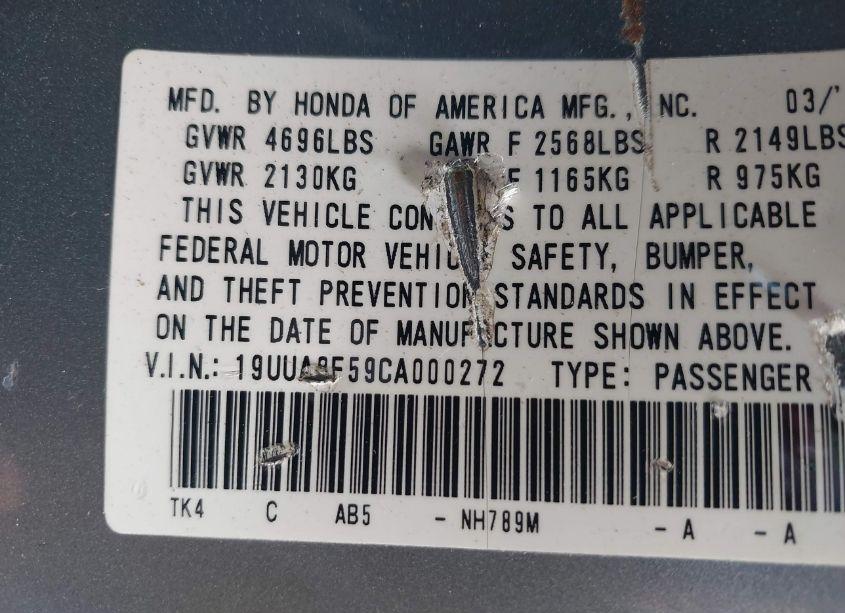 Photo 9 of 2012 Acura Tl 3.5 (VIN 19UUA8F59CA000272)