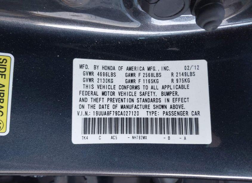 Photo 9 of 2012 Acura Tl 3.5 (VIN 19UUA8F79CA027120)