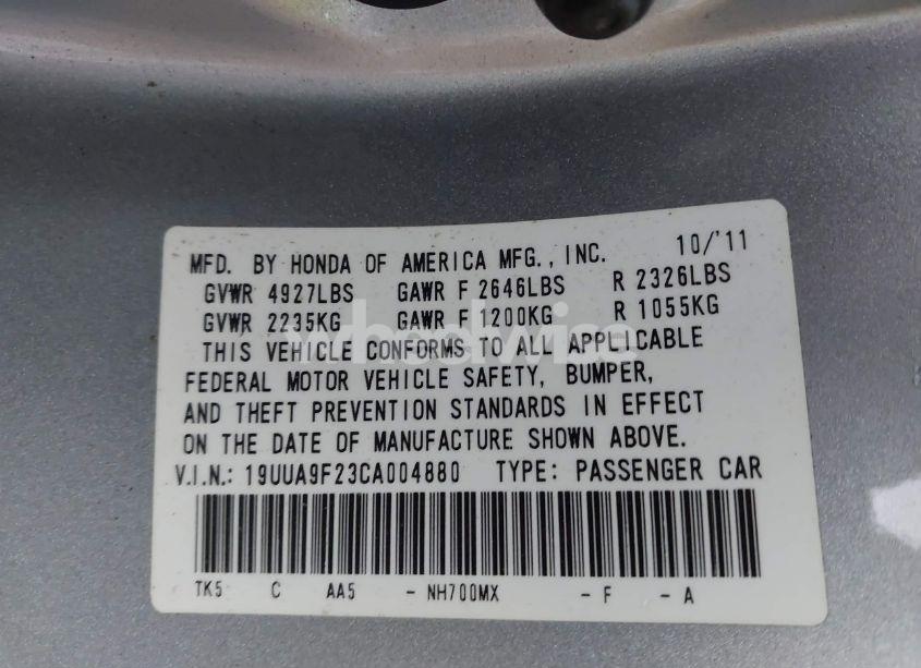 Photo 9 of 2012 Acura Tl 3.7 (VIN 19UUA9F23CA004880)