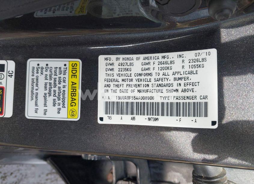 Photo 9 of 2010 Acura Tl 3.7 (VIN 19UUA9F55AA008906)