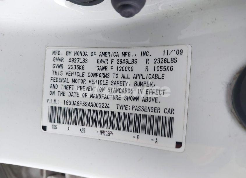 Photo 9 of 2010 Acura Tl 3.7 (VIN 19UUA9F59AA003224)