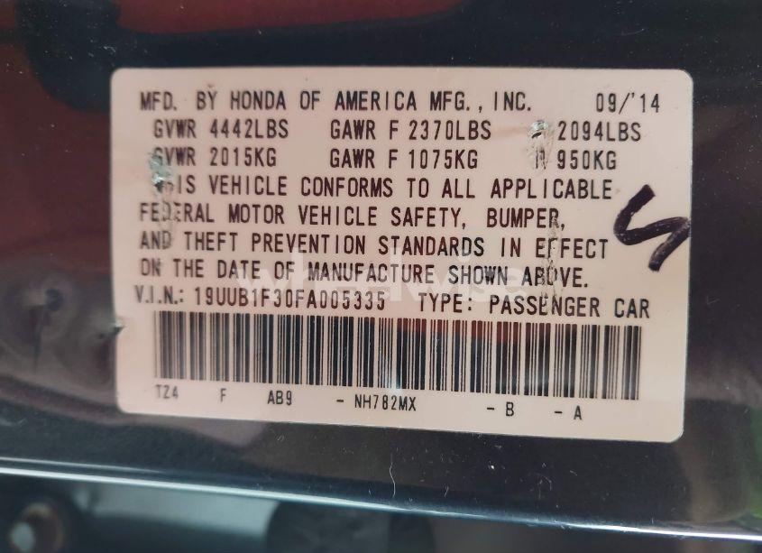 Photo 9 of 2015 Acura Tlx (VIN 19UUB1F30FA005335)