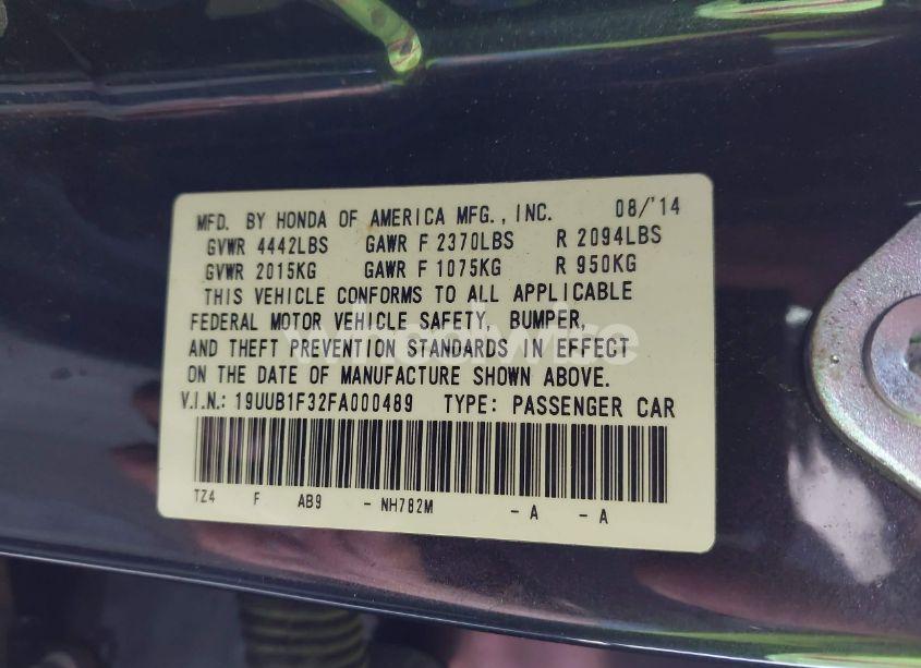 Photo 9 of 2015 Acura Tlx (VIN 19UUB1F32FA000489)