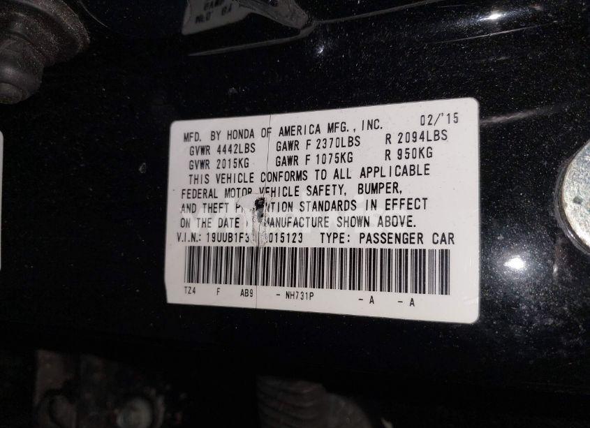 Photo 9 of 2015 Acura Tlx (VIN 19UUB1F32FA015123)