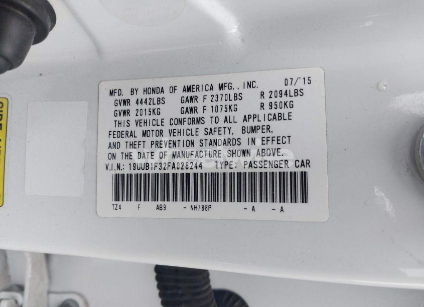 Photo 9 of 2015 Acura Tlx (VIN 19UUB1F32FA028244)