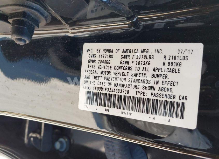 Photo 9 of 2018 Acura Tlx (VIN 19UUB1F32JA003708)