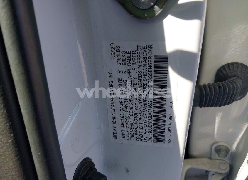 Photo 9 of 2020 Acura Tlx STANDARD (VIN 19UUB1F32LA011682)