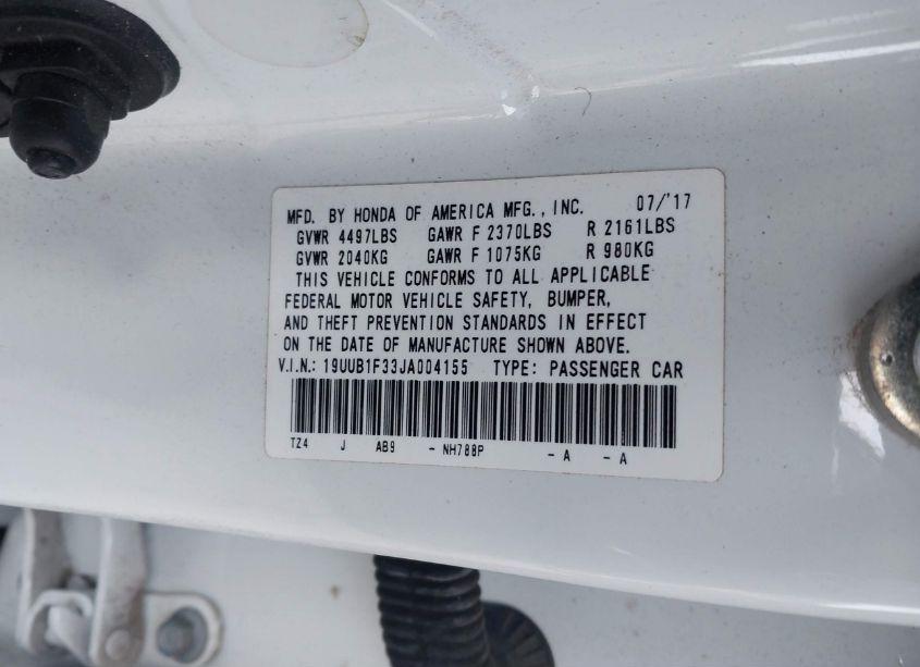 Photo 9 of 2018 Acura Tlx (VIN 19UUB1F33JA004155)