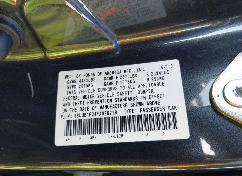 Photo 9 of 2015 Acura Tlx (VIN 19UUB1F34FA026219)