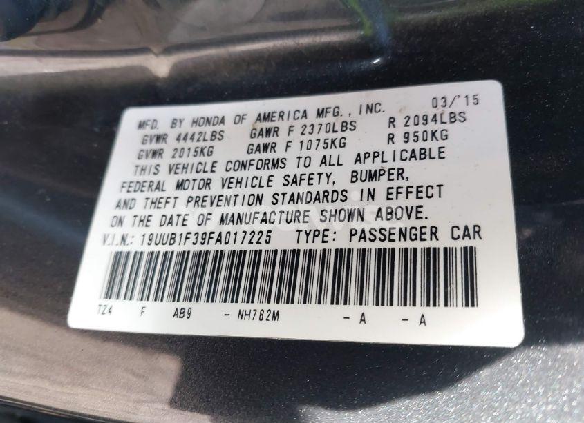 Photo 9 of 2015 Acura Tlx (VIN 19UUB1F39FA017225)