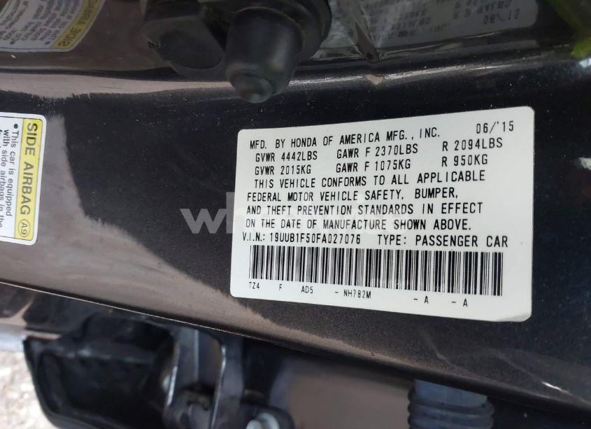 Photo 9 of 2015 Acura Tlx TECH (VIN 19UUB1F50FA027076)