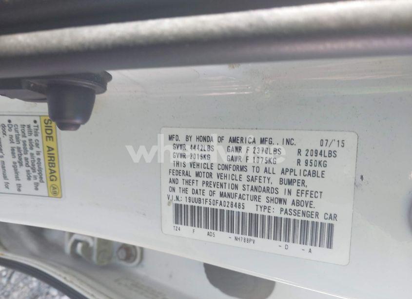 Photo 9 of 2015 Acura Tlx TECH (VIN 19UUB1F50FA028485)
