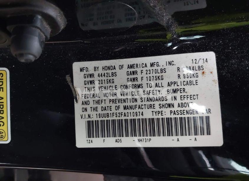 Photo 9 of 2015 Acura Tlx TECH (VIN 19UUB1F52FA010974)