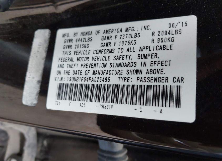 Photo 9 of 2015 Acura Tlx TECH (VIN 19UUB1F54FA026495)