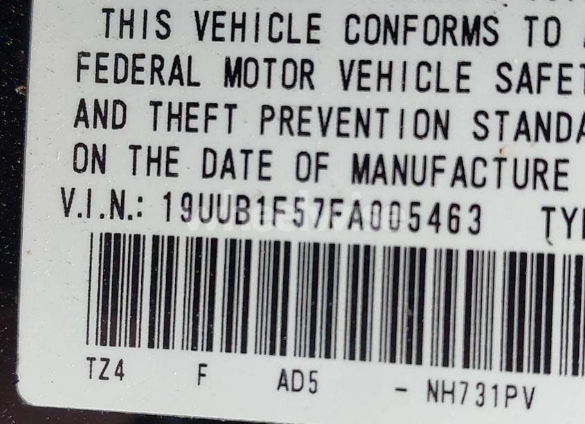 Photo 9 of 2015 Acura Tlx TECH (VIN 19UUB1F57FA005463)