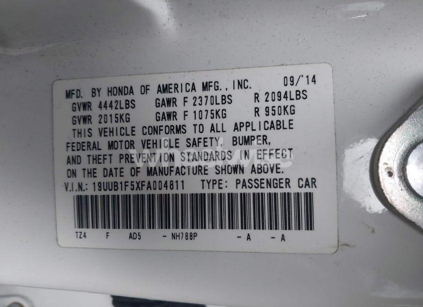 Photo 9 of 2015 Acura Tlx TECH (VIN 19UUB1F5XFA004811)