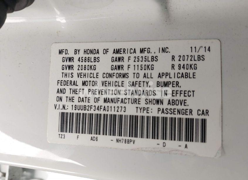 Photo 9 of 2015 Acura Tlx V6 (VIN 19UUB2F34FA011273)