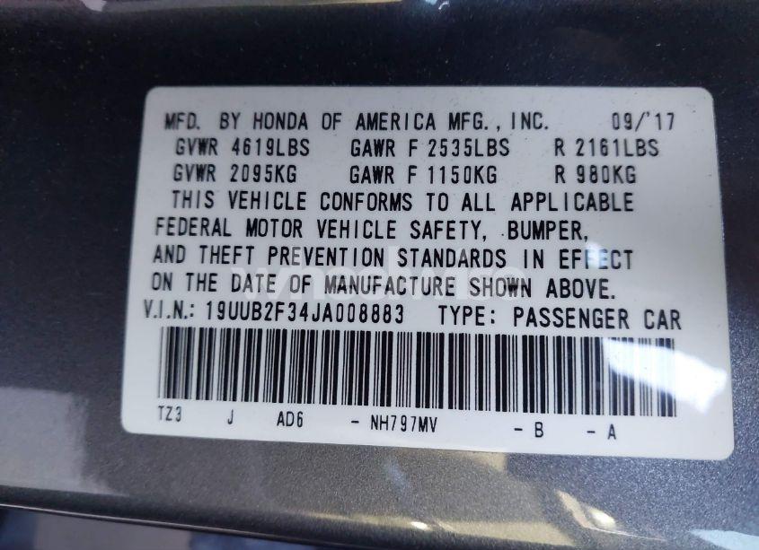 Photo 9 of 2018 Acura Tlx (VIN 19UUB2F34JA008883)