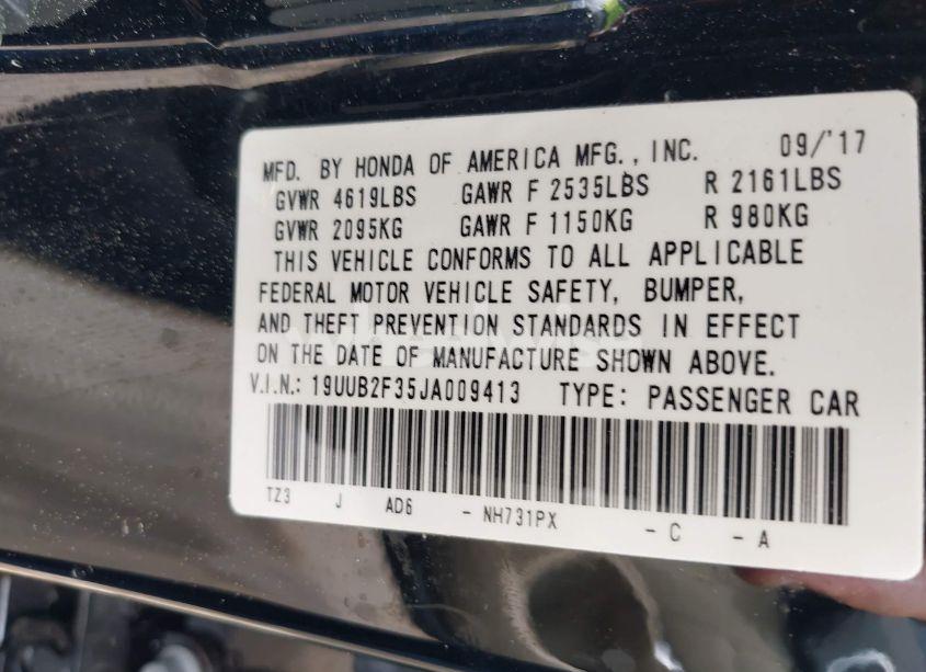 Photo 9 of 2018 Acura Tlx (VIN 19UUB2F35JA009413)