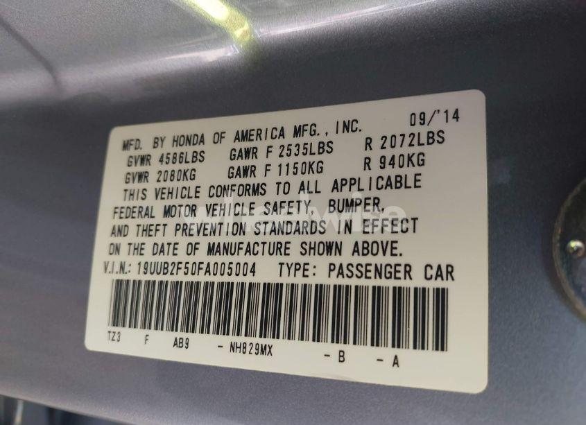 Photo 9 of 2015 Acura Tlx V6 TECH (VIN 19UUB2F50FA005004)