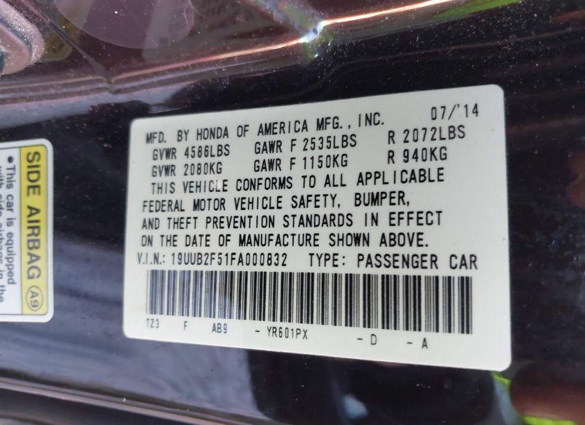 Photo 9 of 2015 Acura Tlx V6 TECH (VIN 19UUB2F51FA000832)