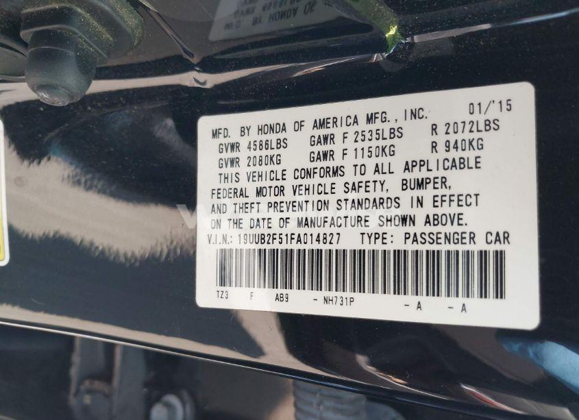 Photo 9 of 2015 Acura Tlx V6 TECH (VIN 19UUB2F51FA014827)