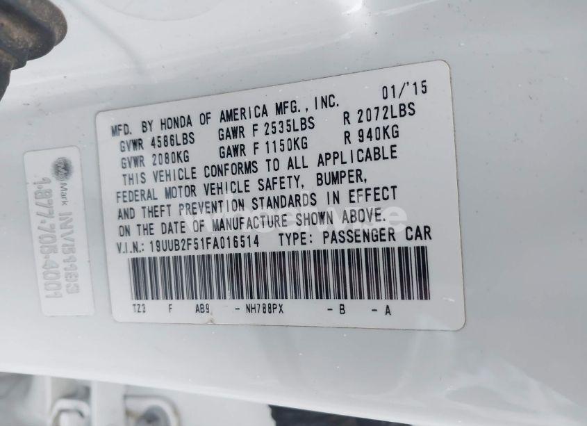 Photo 9 of 2015 Acura Tlx V6 TECH (VIN 19UUB2F51FA016514)