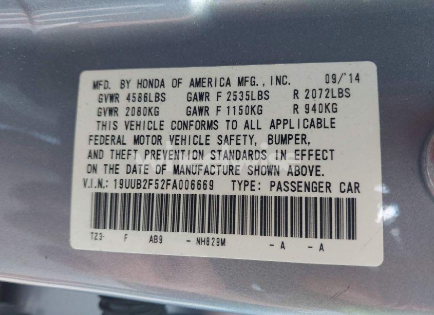 Photo 9 of 2015 Acura Tlx V6 TECH (VIN 19UUB2F52FA006669)