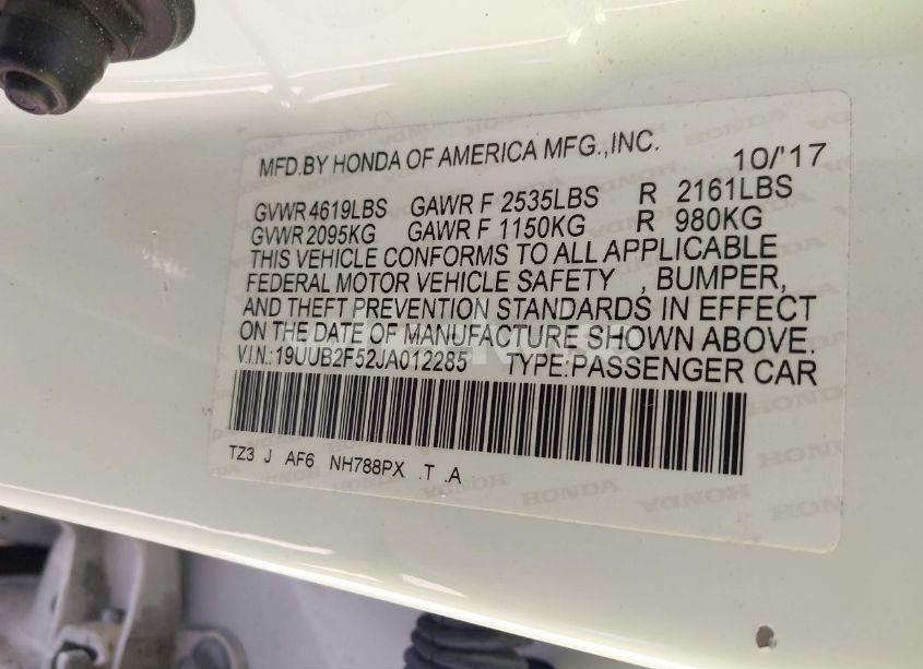 Photo 9 of 2018 Acura Tlx TECH PKG (VIN 19UUB2F52JA012285)