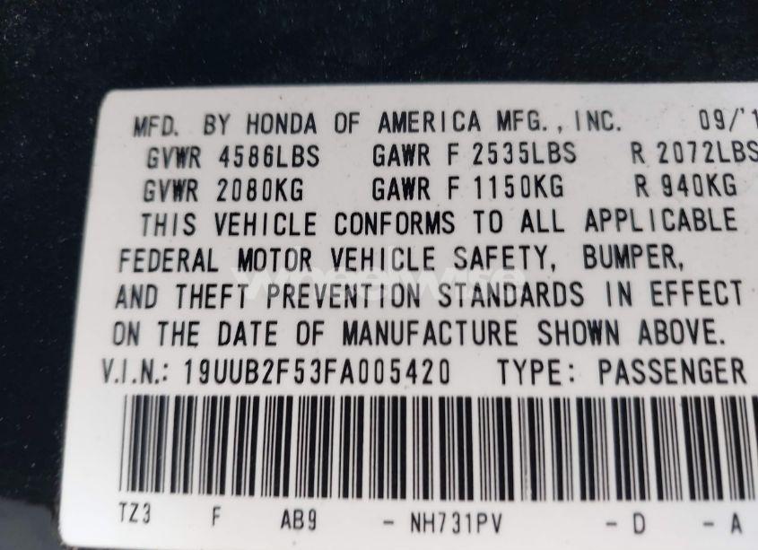 Photo 9 of 2015 Acura Tlx V6 TECH (VIN 19UUB2F53FA005420)