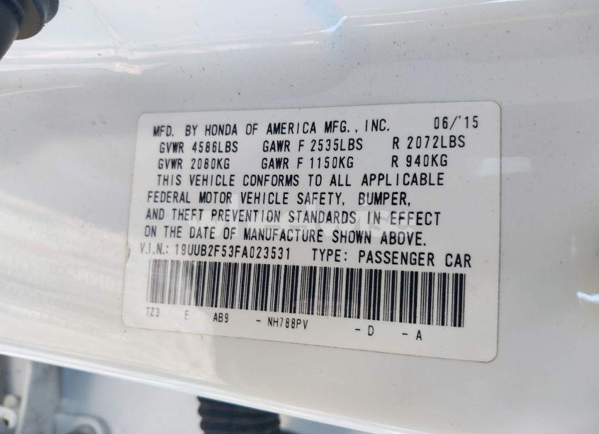 Photo 9 of 2015 Acura Tlx V6 TECH (VIN 19UUB2F53FA023531)