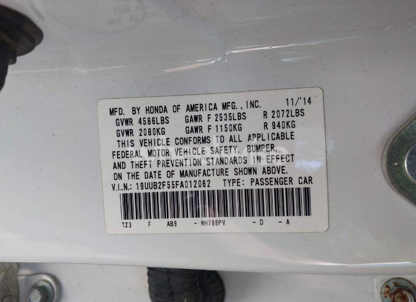 Photo 9 of 2015 Acura Tlx V6 TECH (VIN 19UUB2F55FA012062)